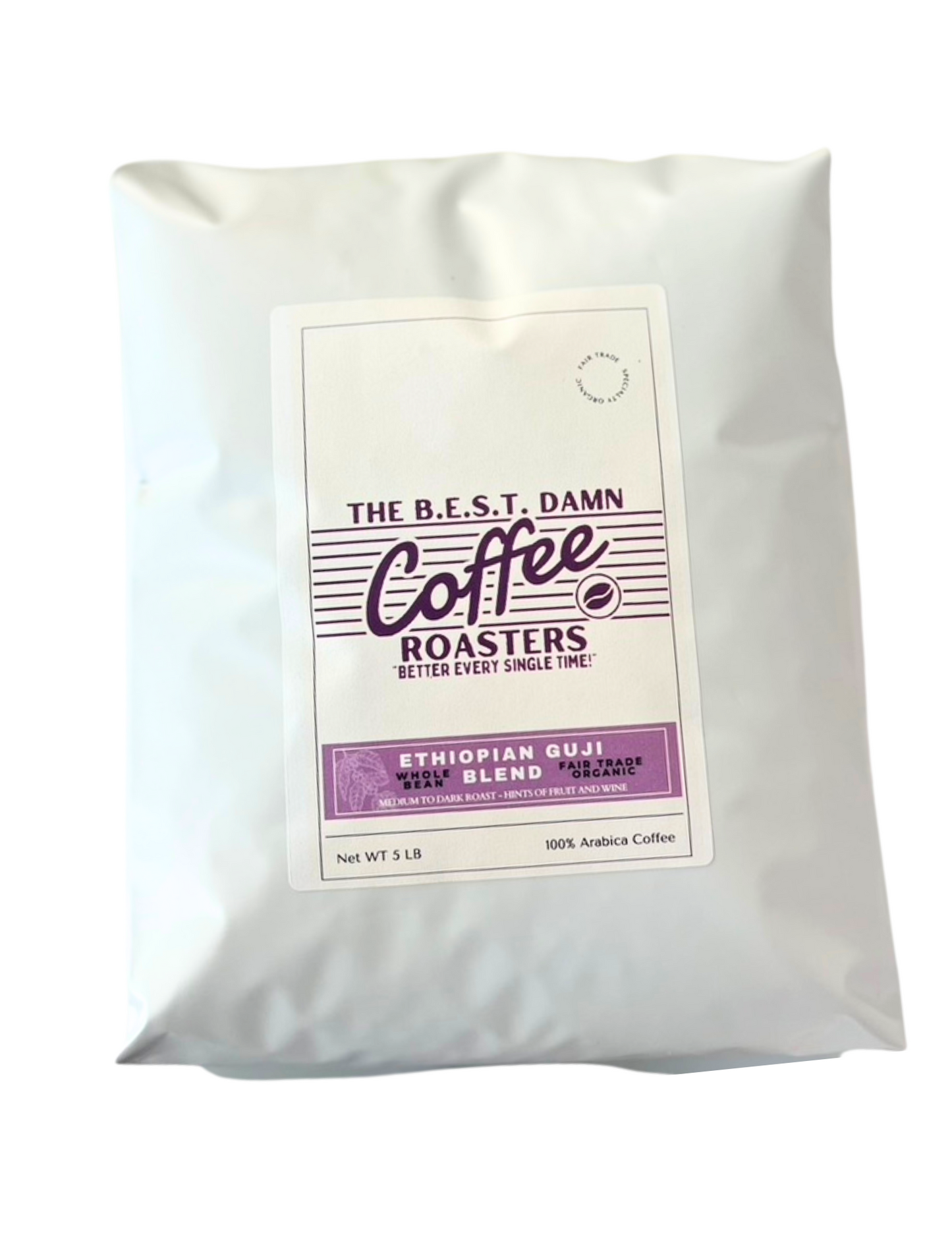 The Best Damn Coffee - Ethiopian Guji - 5 Pounds