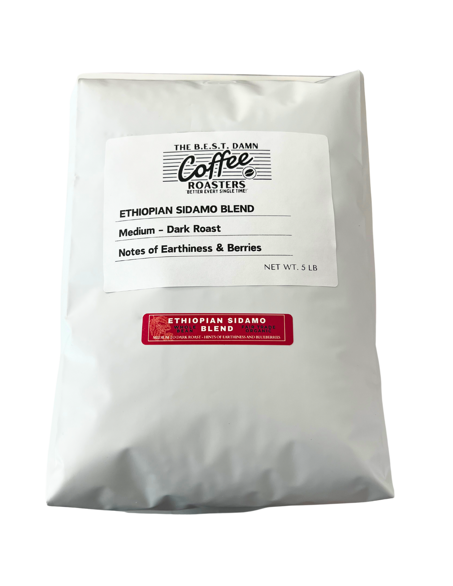 The Best Damn Coffee - Ethiopian Sidamo Blend - 5 Pounds