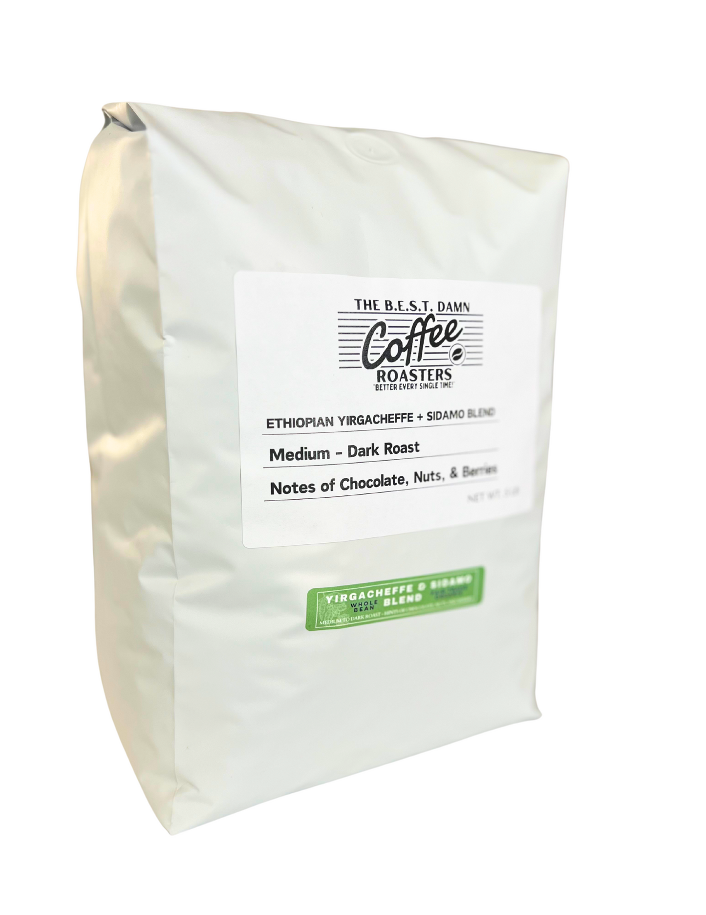 The Best Damn Coffee - Ethiopian Yirgacheffe & Sidamo Blend - 5 Pounds